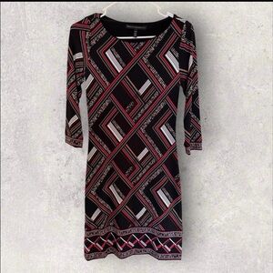 White House Black Market Women Black Casual Dress XXS Multicolor Stretch